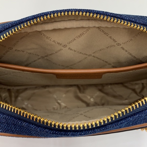 Michael Kors Jet Set Item Large East West Zip Chain Crossbody XBody INDI… - Picture 13 of 16